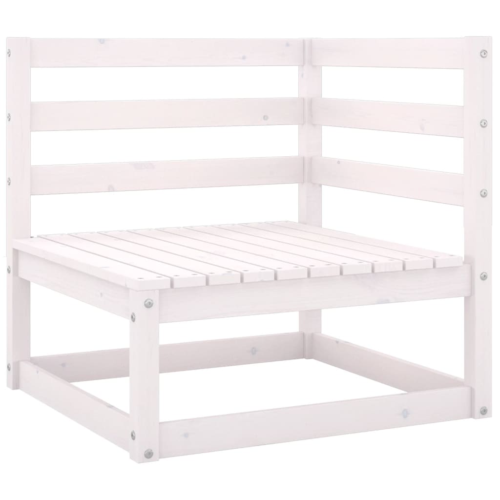 vidaXL Garden Lounge Set | White | Solid pinewood | Medium | Modular