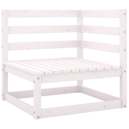 vidaXL Garden Lounge Set | White | Solid pinewood | Medium | Modular