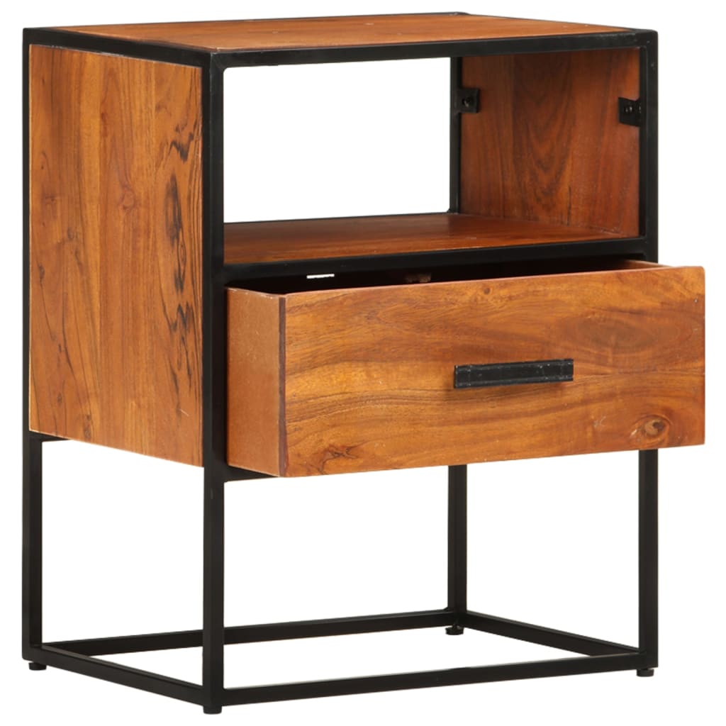 vidaXL Bed Cabinet 40x30x50 cm Solid Acacia Wood