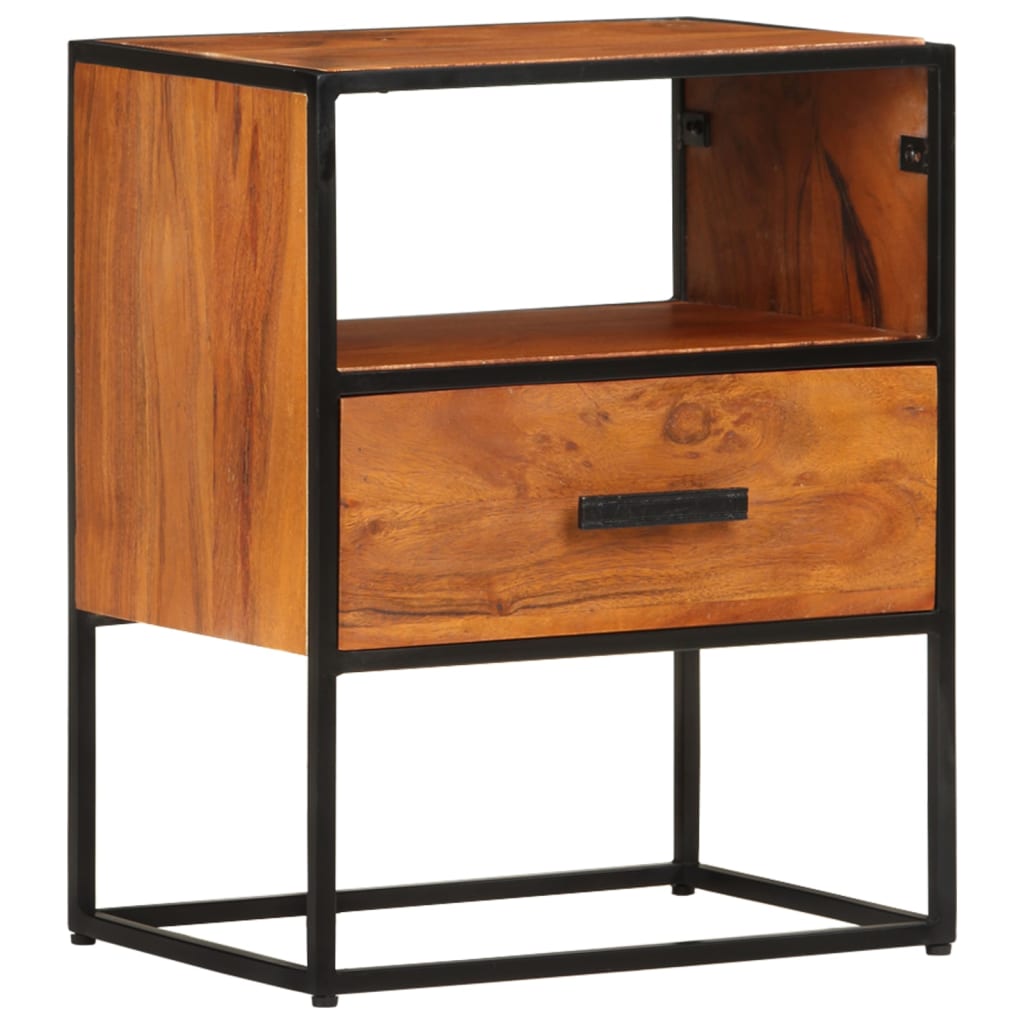 vidaXL Bed Cabinet 40x30x50 cm Solid Acacia Wood