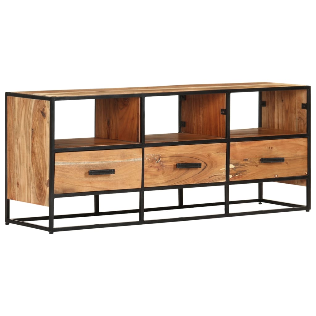 vidaXL TV Cabinet 110x30x45 cm Solid Acacia Wood