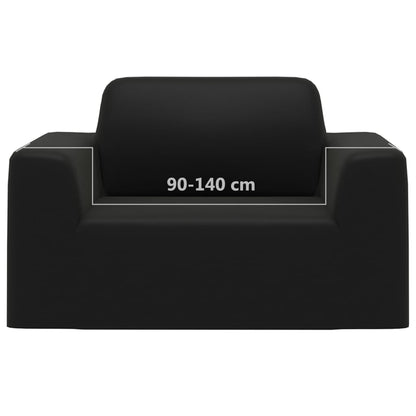 vidaXL Stretch Couch Slipcover Black Polyester Jersey