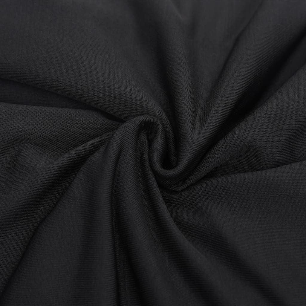 vidaXL 4-Seater Stretch Couch Slipcover Black Polyester Jersey