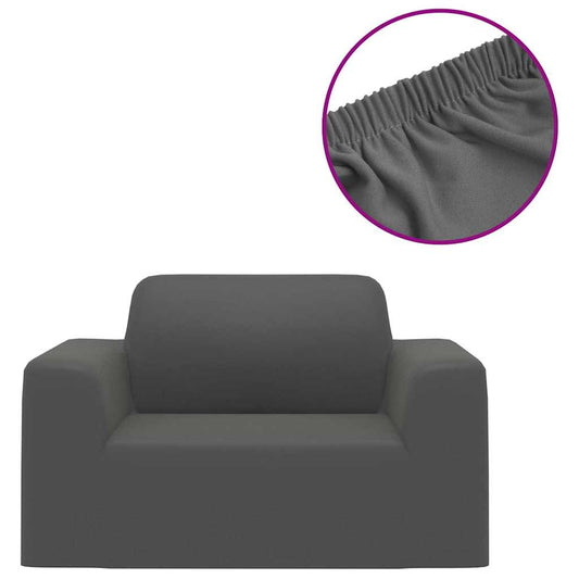 332936 vidaXL Stretch Couch Slipcover Anthracite Polyester Jersey