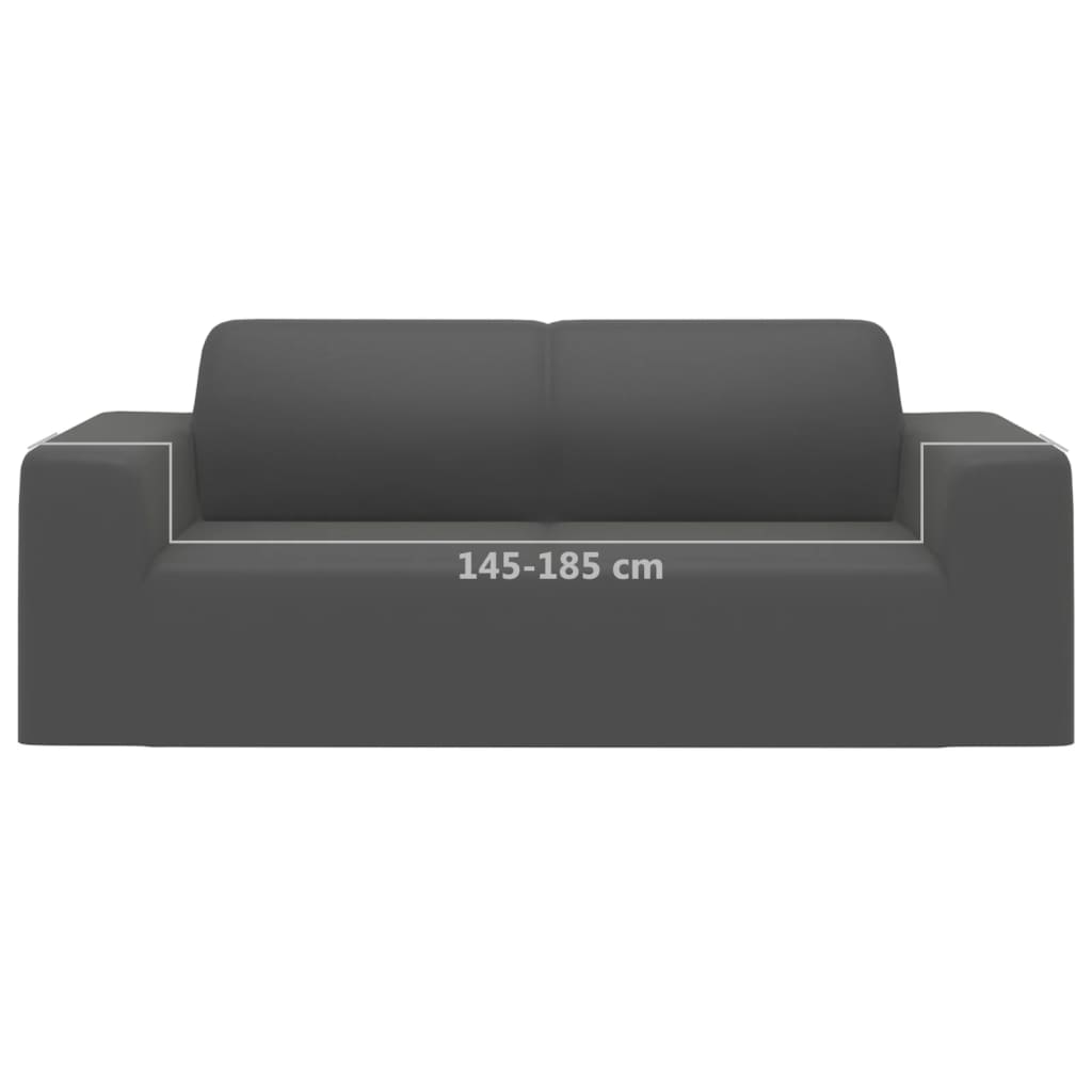 vidaXL 2-Seater Stretch Couch Slipcover Anthracite Polyester Jersey