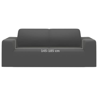 vidaXL 2-Seater Stretch Couch Slipcover Anthracite Polyester Jersey