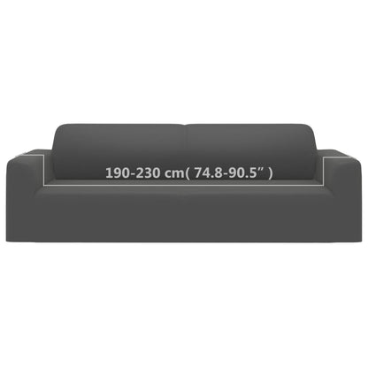 vidaXL 3-Seater Stretch Couch Slipcover Anthracite Polyester Jersey
