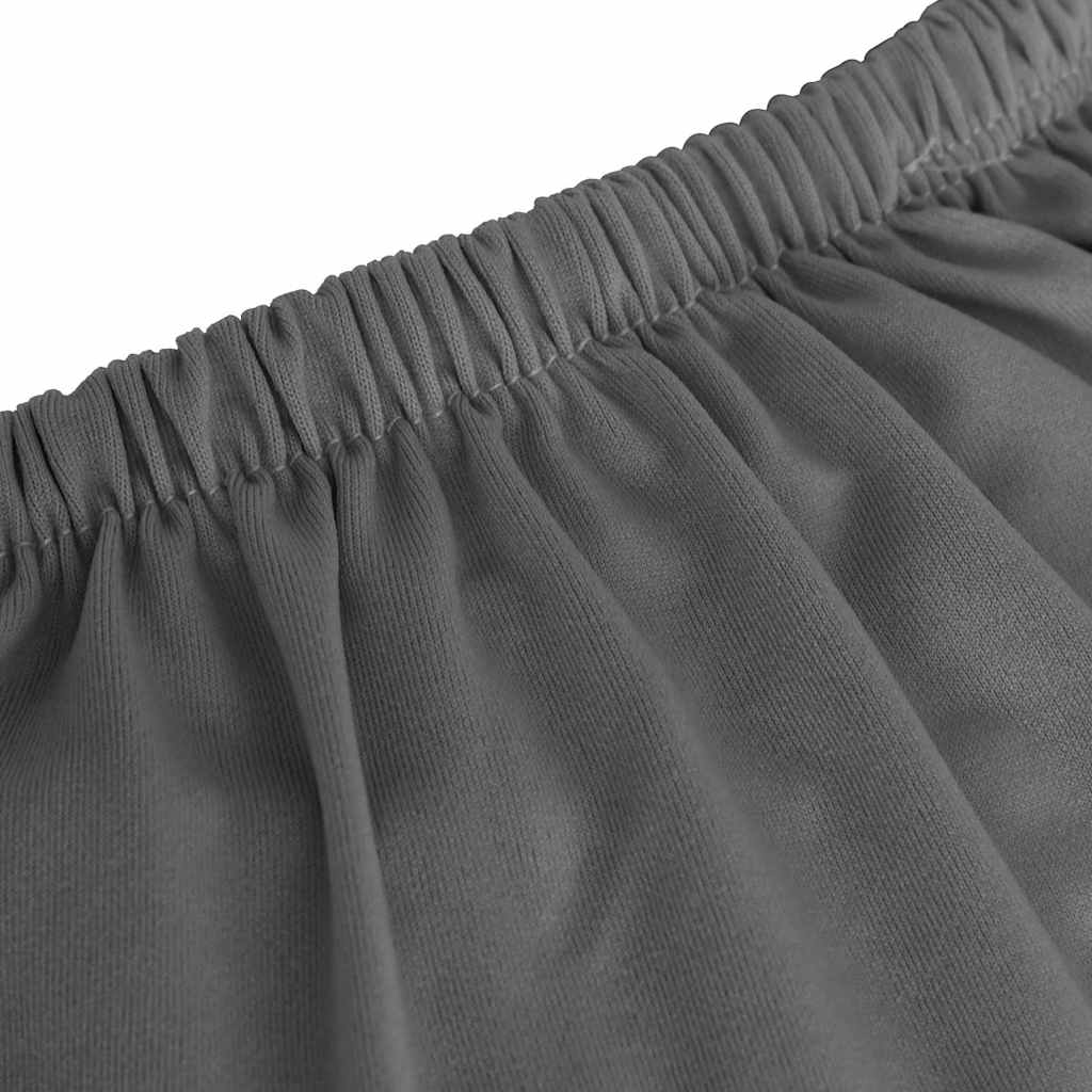 vidaXL 4-Seater Stretch Couch Slipcover Anthracite Polyester Jersey