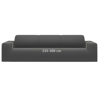 vidaXL 4-Seater Stretch Couch Slipcover Anthracite Polyester Jersey