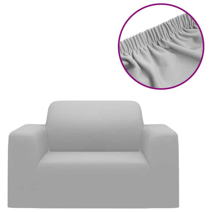 vidaXL Stretch Couch Slipcover Grey Polyester Jersey