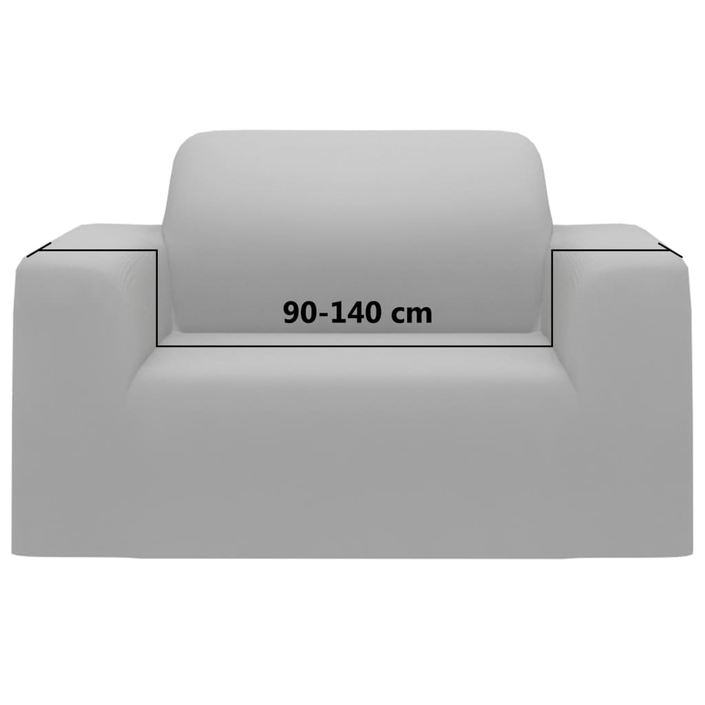 vidaXL Stretch Couch Slipcover Grey Polyester Jersey