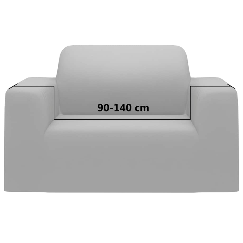 vidaXL Stretch Couch Slipcover Grey Polyester Jersey