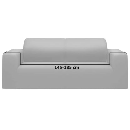 332941 vidaXL 2-Seater Stretch Couch Slipcover Grey Polyester Jersey