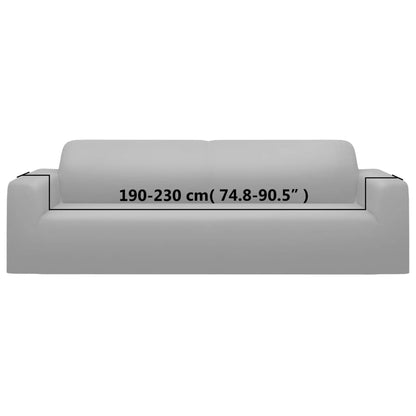 vidaXL 3-Seater Stretch Couch Slipcover Grey Polyester Jersey