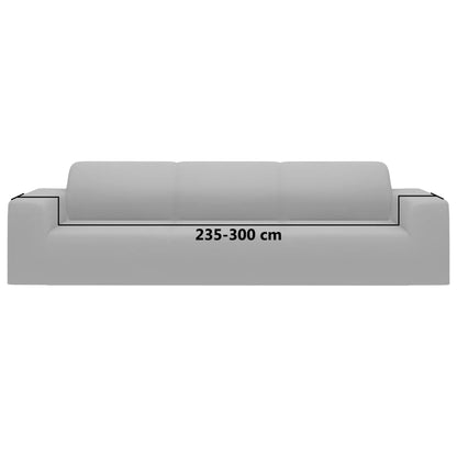 vidaXL 4-Seater Stretch Couch Slipcover Grey Polyester Jersey
