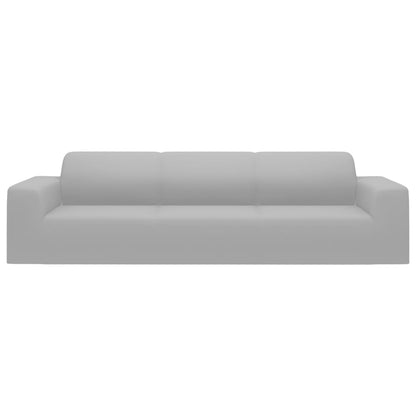 vidaXL 4-Seater Stretch Couch Slipcover Grey Polyester Jersey