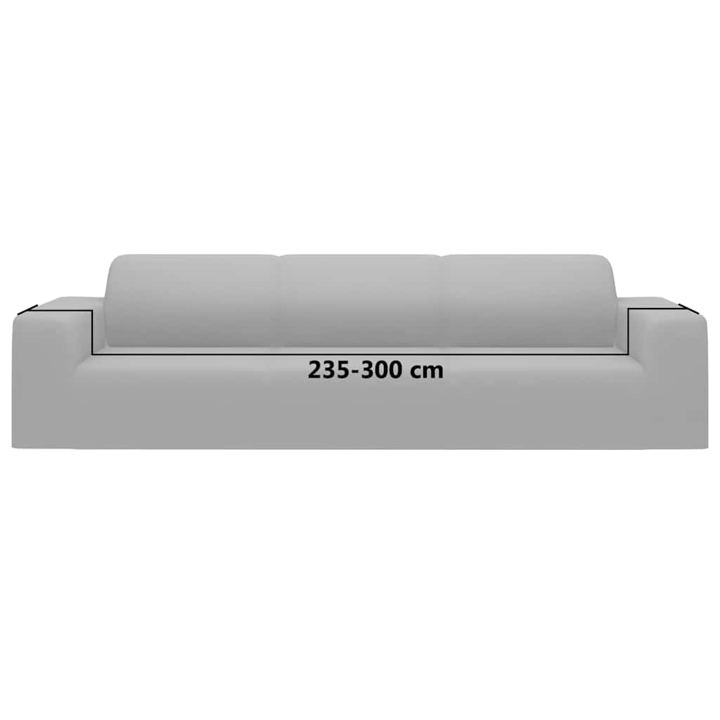 vidaXL 4-Seater Stretch Couch Slipcover Grey Polyester Jersey