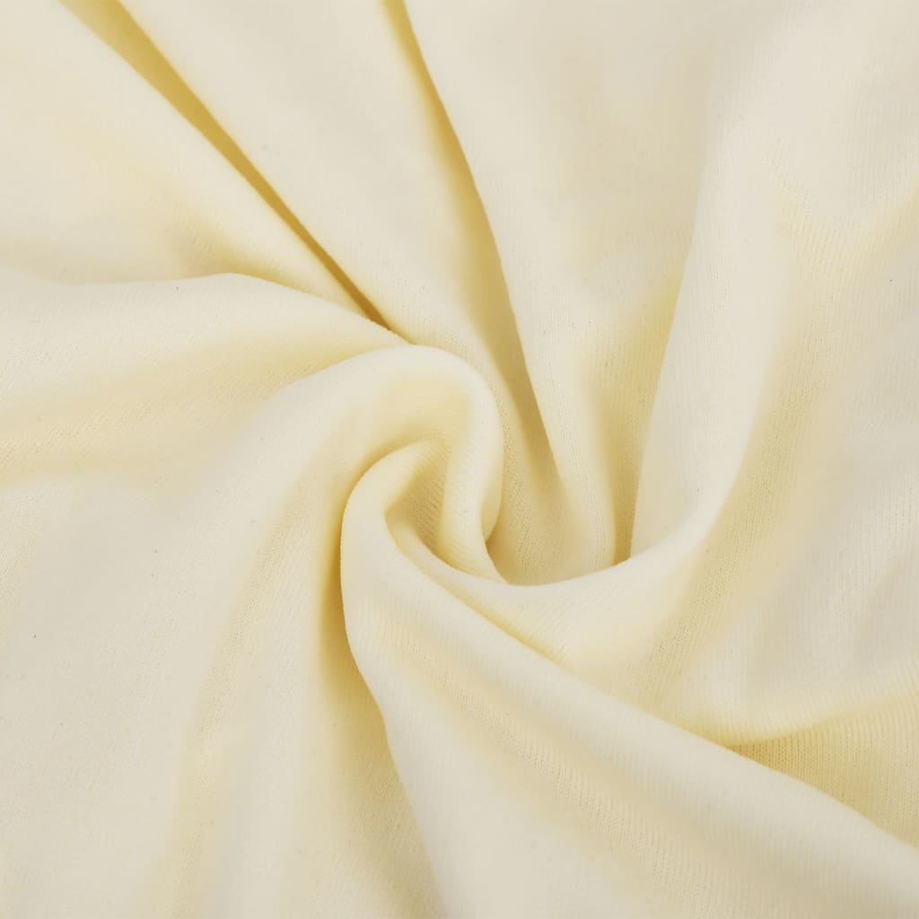 vidaXL 2-Seater Stretch Couch Slipcover Cream Polyester Jersey