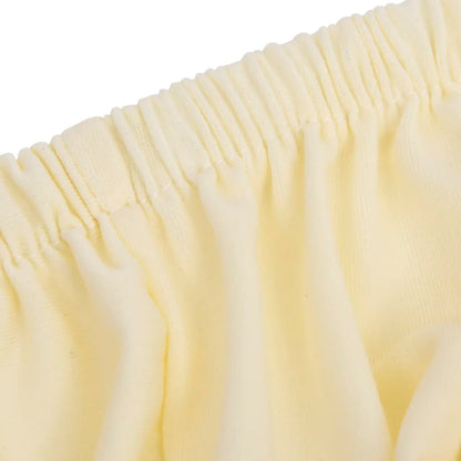 vidaXL 2-Seater Stretch Couch Slipcover Cream Polyester Jersey