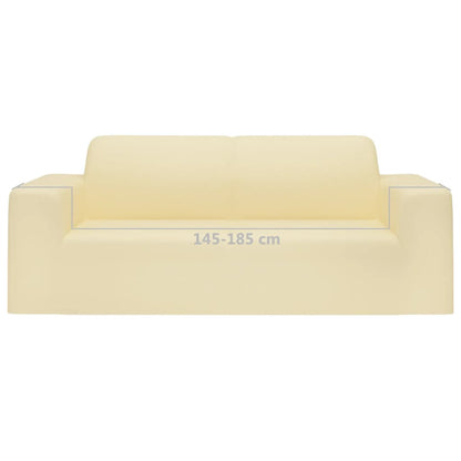 vidaXL 2-Seater Stretch Couch Slipcover Cream Polyester Jersey