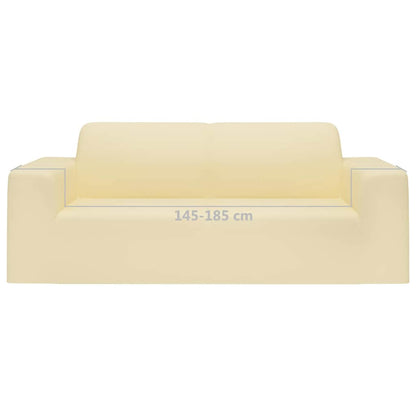 vidaXL 2-Seater Stretch Couch Slipcover Cream Polyester Jersey