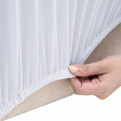 332948 vidaXL Stretch Couch Slipcover White Polyester Jersey