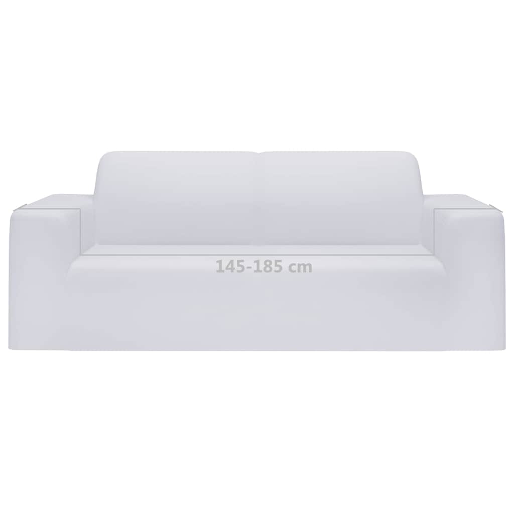 vidaXL 2-Seater Stretch Couch Slipcover White Polyester Jersey