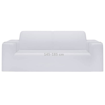 vidaXL 2-Seater Stretch Couch Slipcover White Polyester Jersey