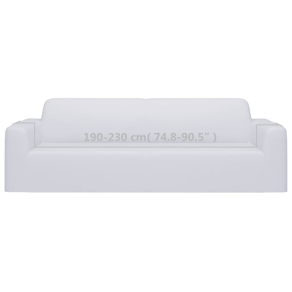 vidaXL 3-Seater Stretch Couch Slipcover White Polyester Jersey