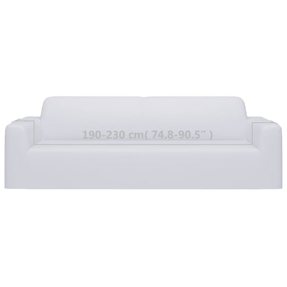 vidaXL 3-Seater Stretch Couch Slipcover White Polyester Jersey