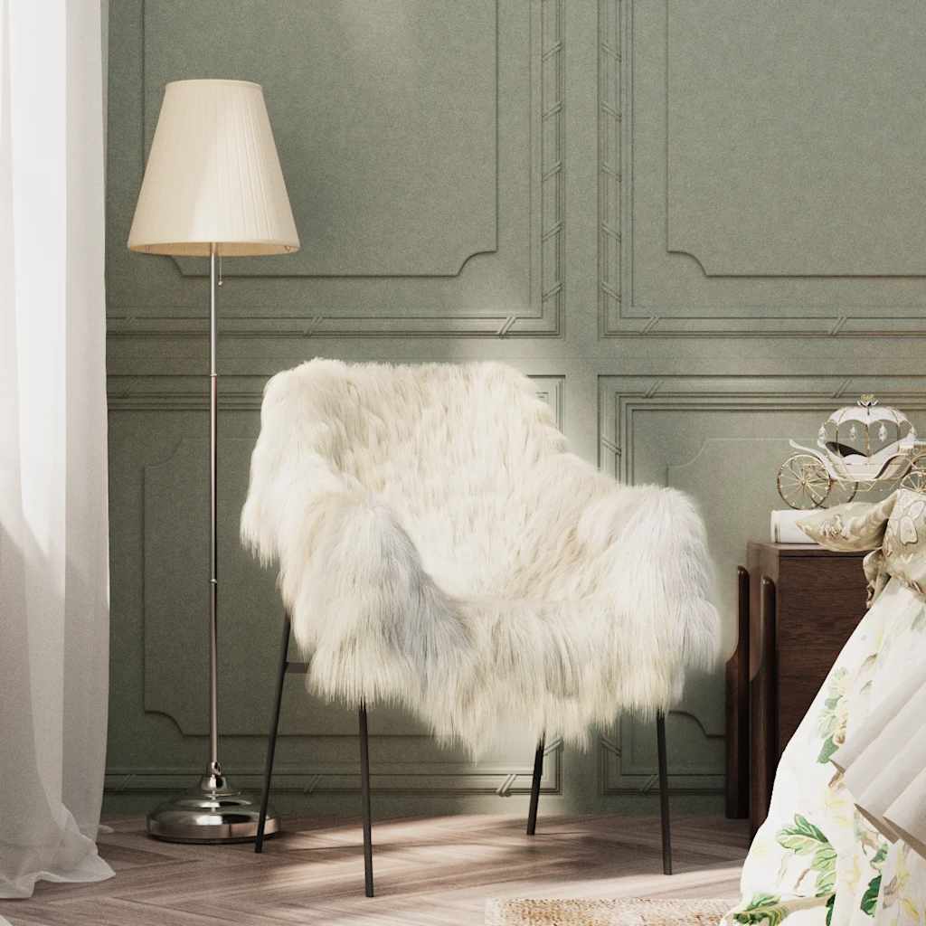 vidaXL Sheep Leather Cream (60-70)x(90-100) cm