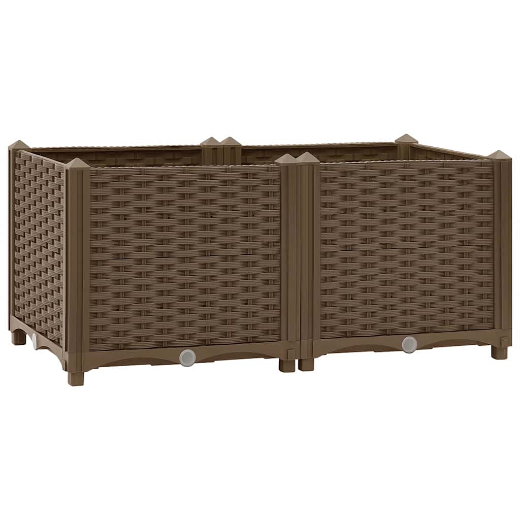 vidaXL Raised Bed | Brown | Polypropylene | Medium | Durable | Raised Bed