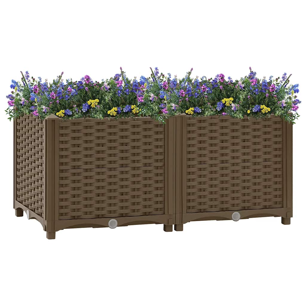 vidaXL Raised Bed | Brown | Polypropylene | Medium | Durable | Raised Bed