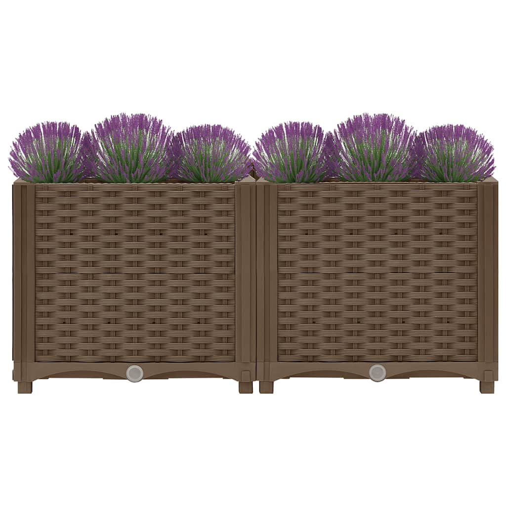 vidaXL Raised Bed | Brown | Polypropylene | Medium | Durable | Raised Bed