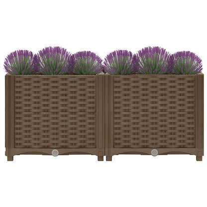 vidaXL Raised Bed | Brown | Polypropylene | Medium | Durable | Raised Bed