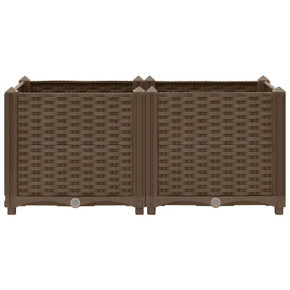vidaXL Raised Bed | Brown | Polypropylene | Medium | Durable | Raised Bed
