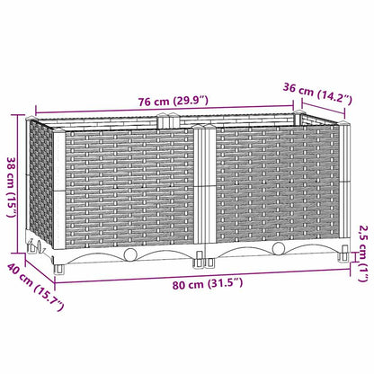 vidaXL Raised Bed | Brown | Polypropylene | Medium | Durable | Raised Bed
