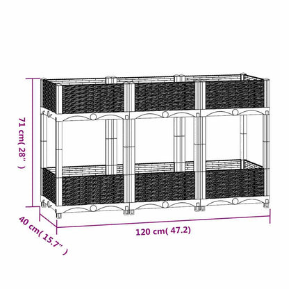 vidaXL Raised Bed 120x40x71 cm Polypropylene