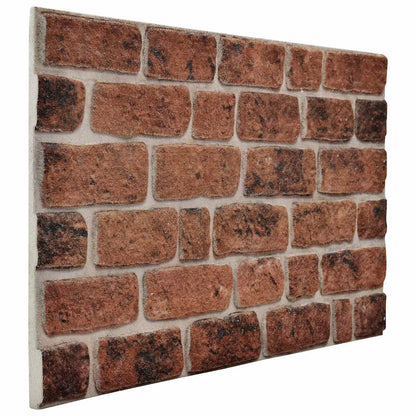 vidaXL Wall Panels 10 pcs Brown Brick 100 x 50 cm EPS Foam
