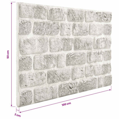 vidaXL Wall Panels 10 pcs Light Grey 100 x 50 cm EPS Foam