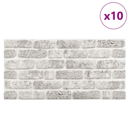 vidaXL Wall Panels 10 pcs Light Grey 100 x 50 cm EPS Foam