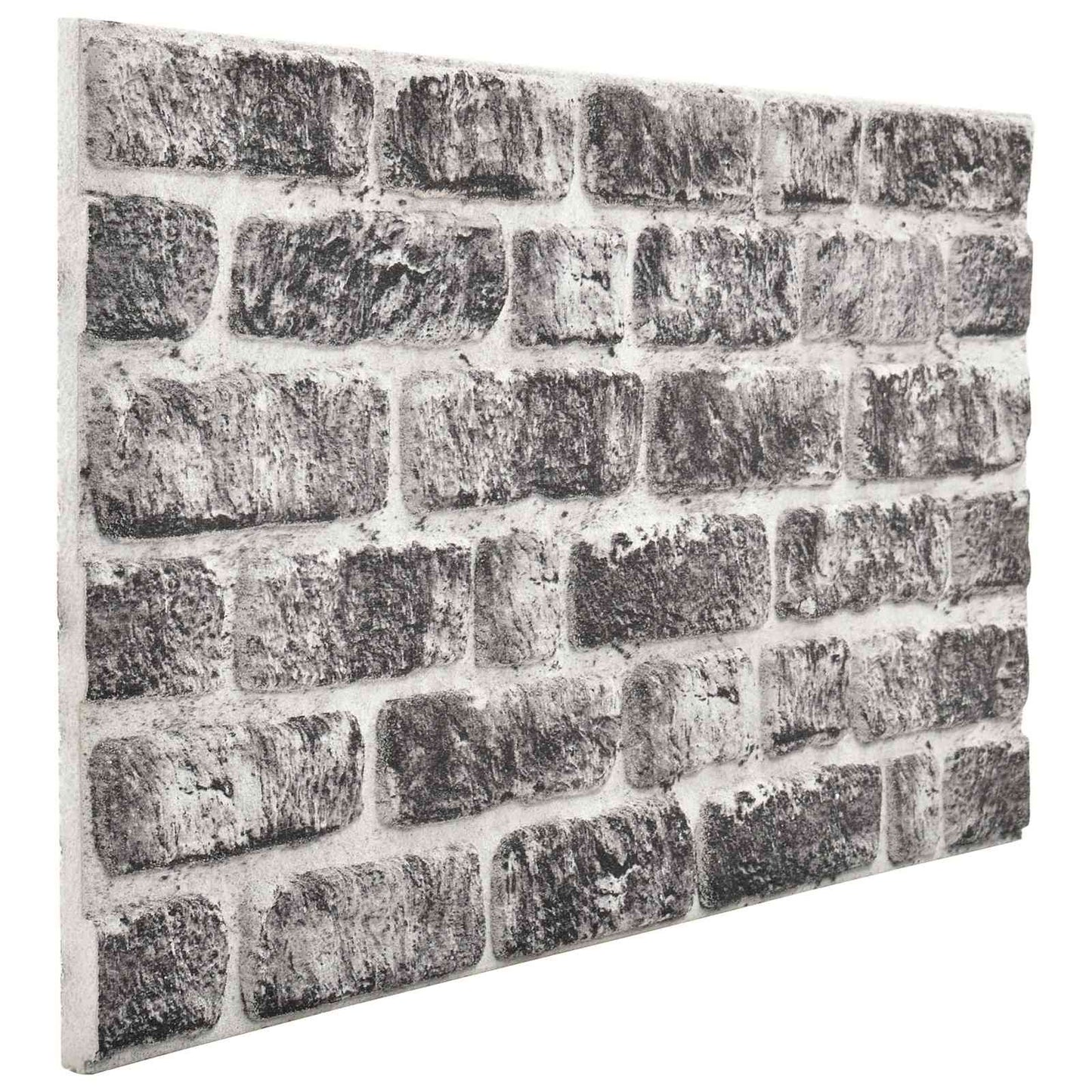 vidaXL Wall Panels 10 pcs Dark Grey and White 100 x 50 cm EPS Foam