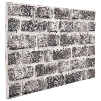 vidaXL Wall Panels 10 pcs Dark Grey and White 100 x 50 cm EPS Foam