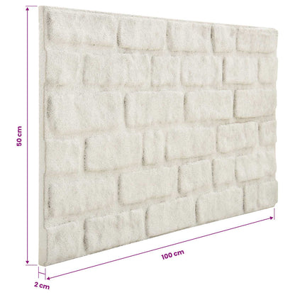 vidaXL Wall Panels 10 pcs White 100 x 50 cm EPS Foam
