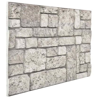 vidaXL Wall Panels 10 pcs Grey 100 x 50 cm EPS Foam