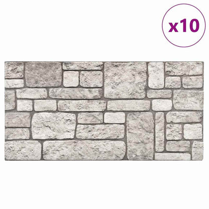 vidaXL Wall Panels 10 pcs Grey 100 x 50 cm EPS Foam