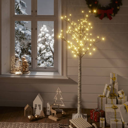 vidaXL Christmas Tree 156 LEDs 1.5 m Warm White Willow Indoor Outdoor