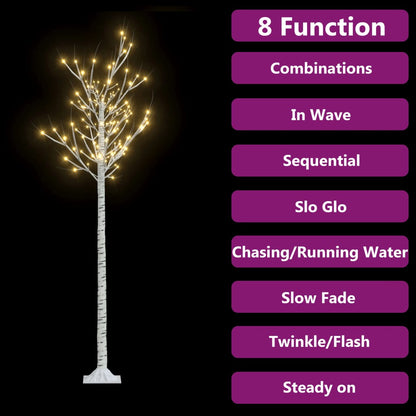 vidaXL Christmas Tree 200 LEDs 1.8 m Warm White Willow Indoor Outdoor