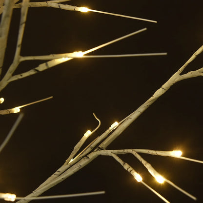 vidaXL Christmas Tree 200 LEDs 1.8 m Warm White Willow Indoor Outdoor