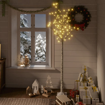 vidaXL Christmas Tree 200 LEDs 1.8 m Warm White Willow Indoor Outdoor